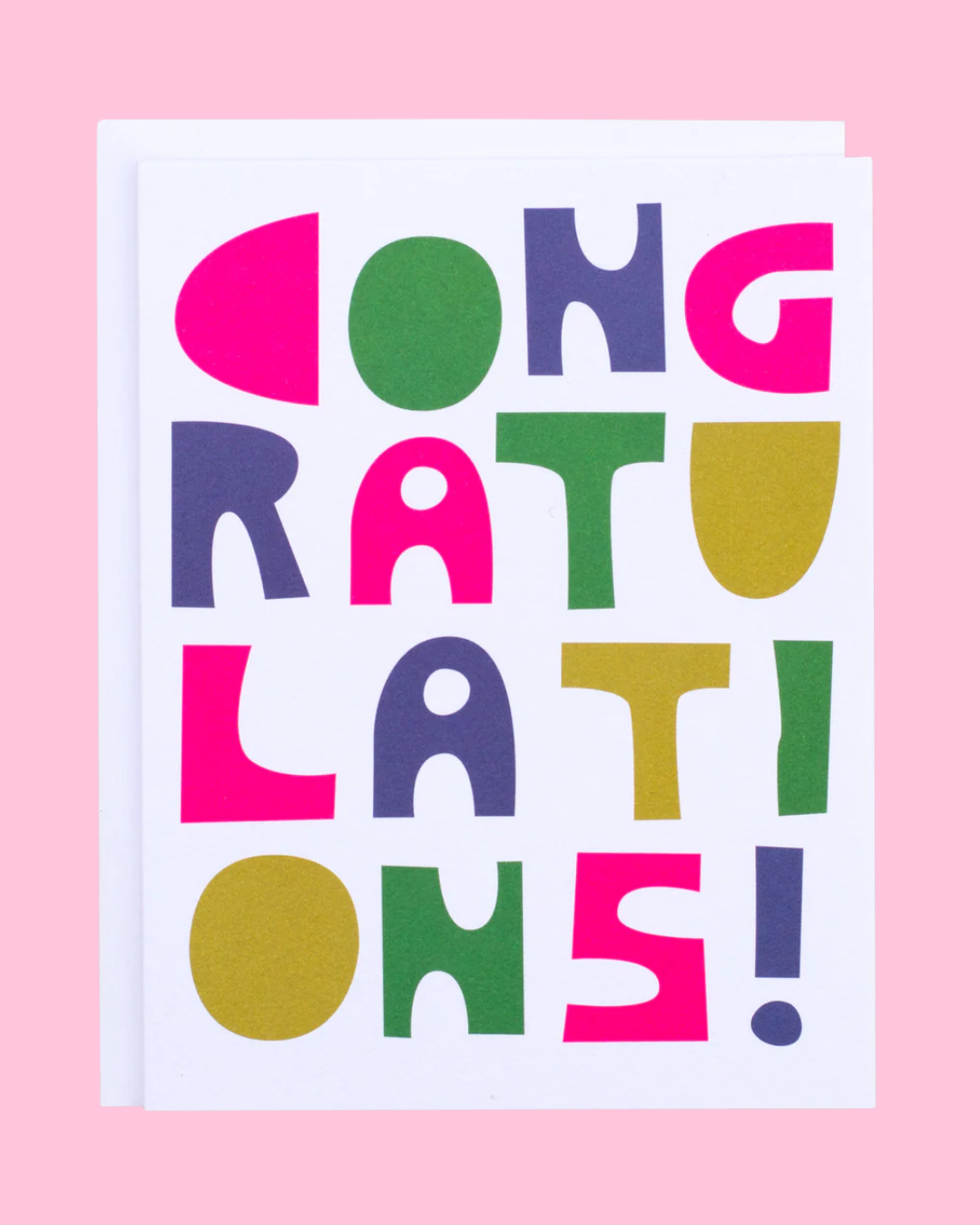 Block Letters Congratulations Card