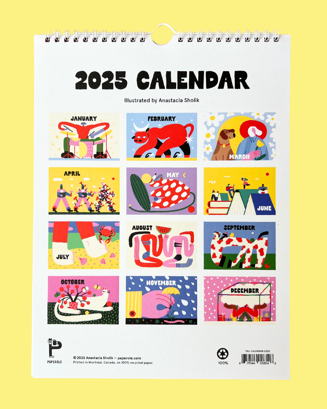 2025 Calendar Colourful Designs