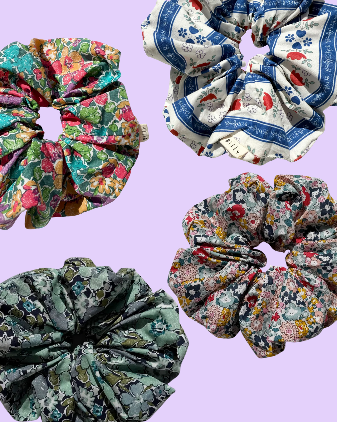 Garden Floral Scrunchies