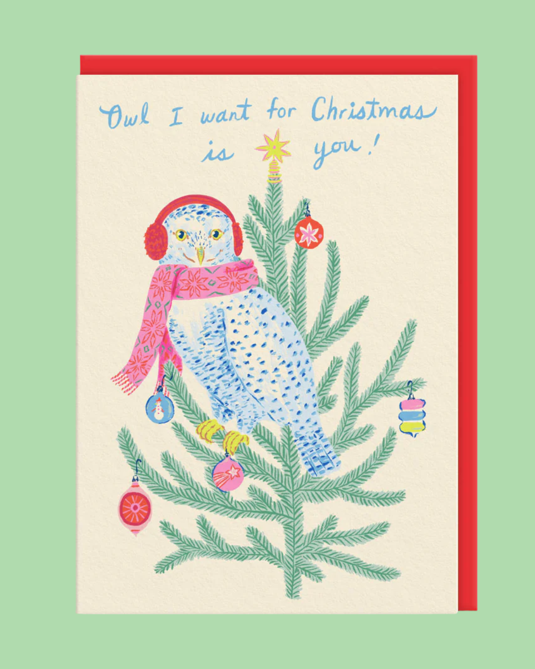 Owl I Want for Christmas Card