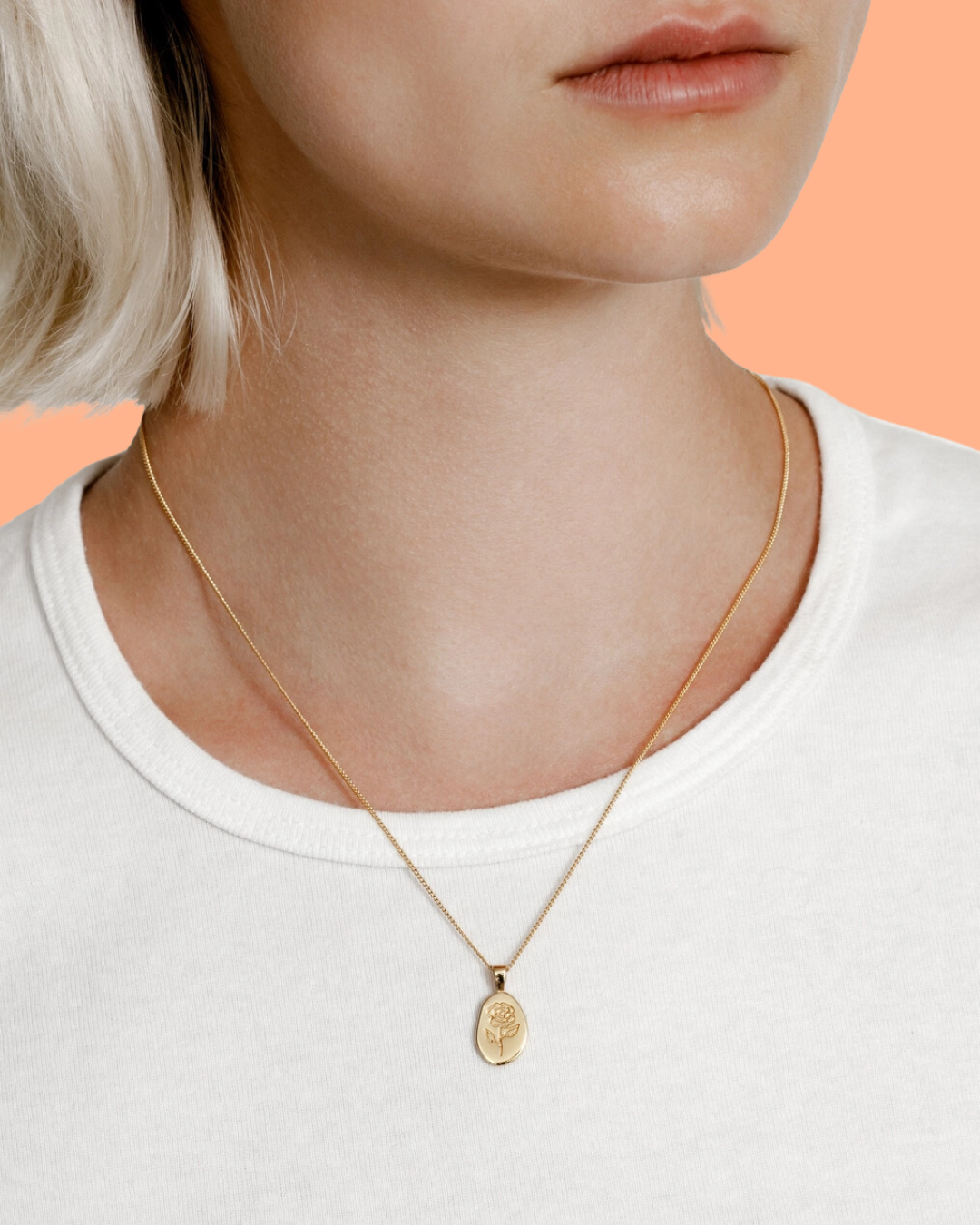 Rose Necklace (gold or silver)
