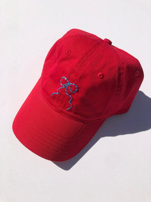 Bow Embroidered Cap Hat