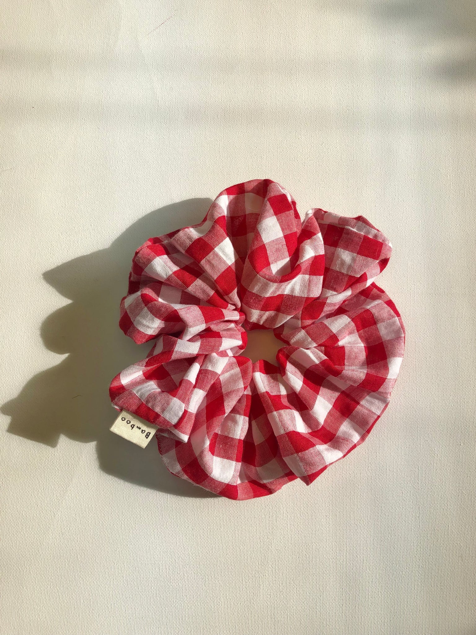 Gingham Cotton Scrunchie