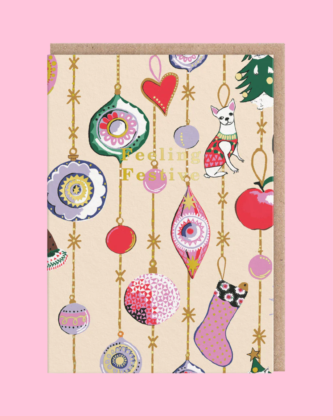 Feeling Festive Baubles Card