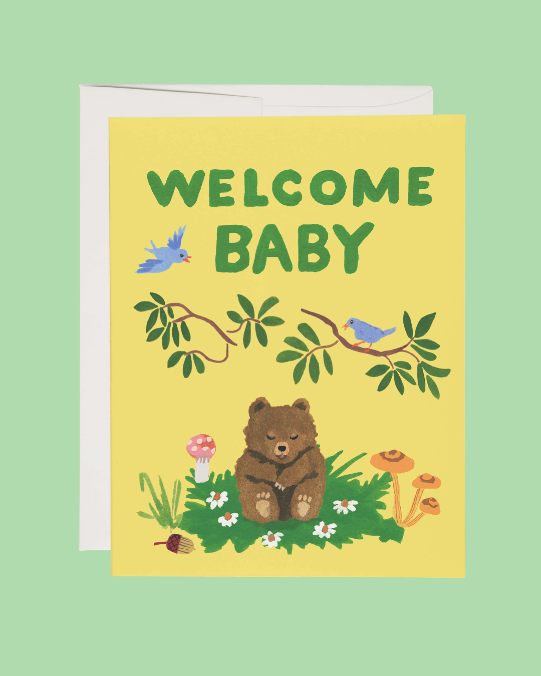 Welcome Baby Bear Cub Card