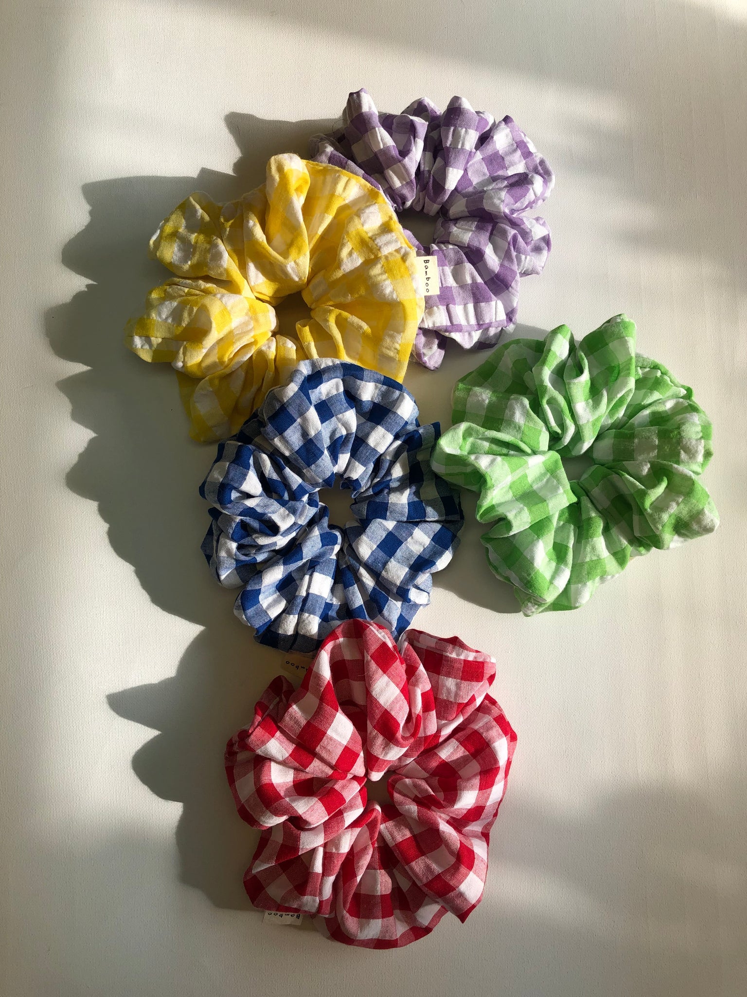 Gingham Cotton Scrunchie