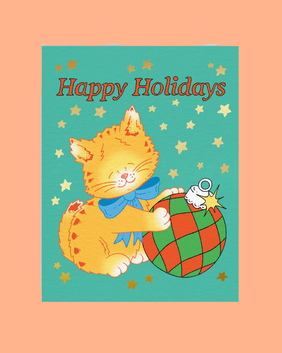 Happy Kitty Holiday Card