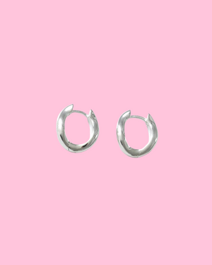 Rowan Hoops in Sterling Silver