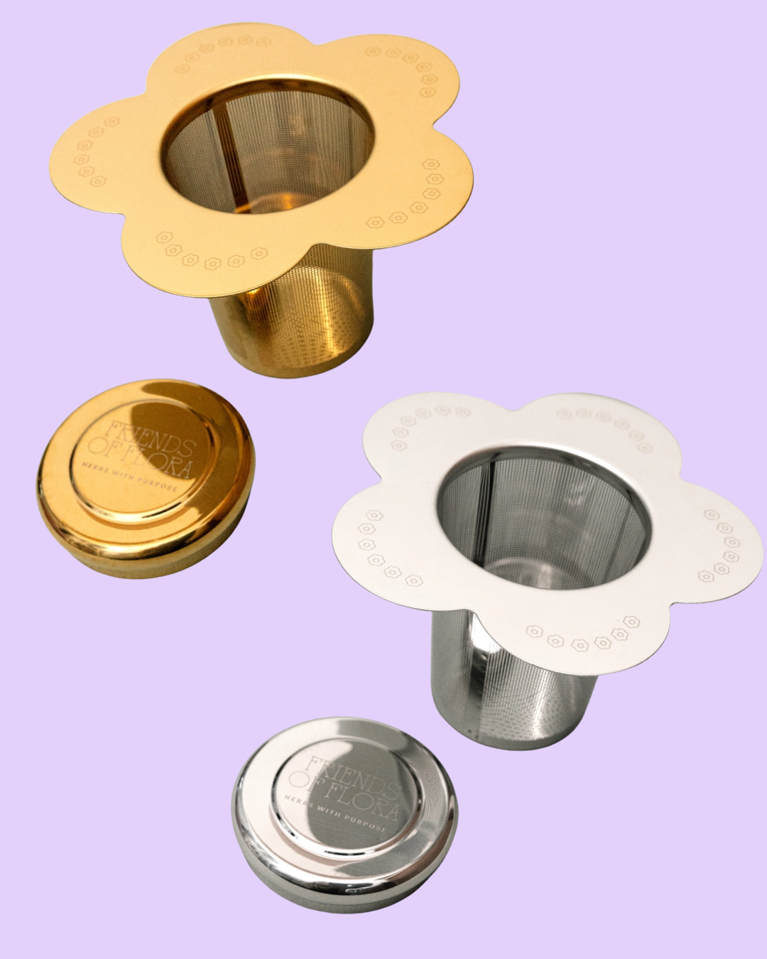 Lucky Flower Metal Tea Strainer