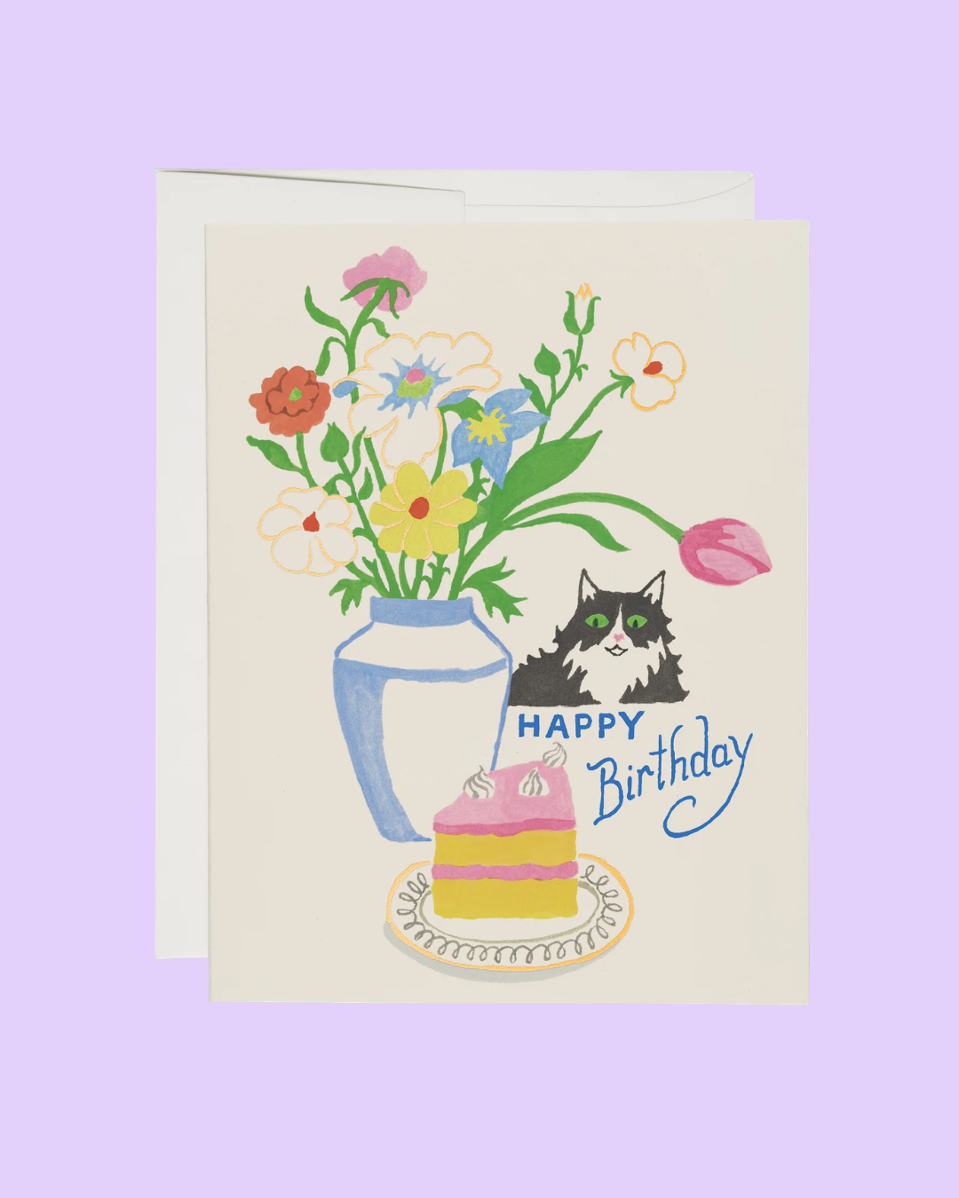 Cats Love Cake Card
