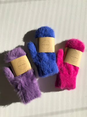 Fluffy Angora Mittens