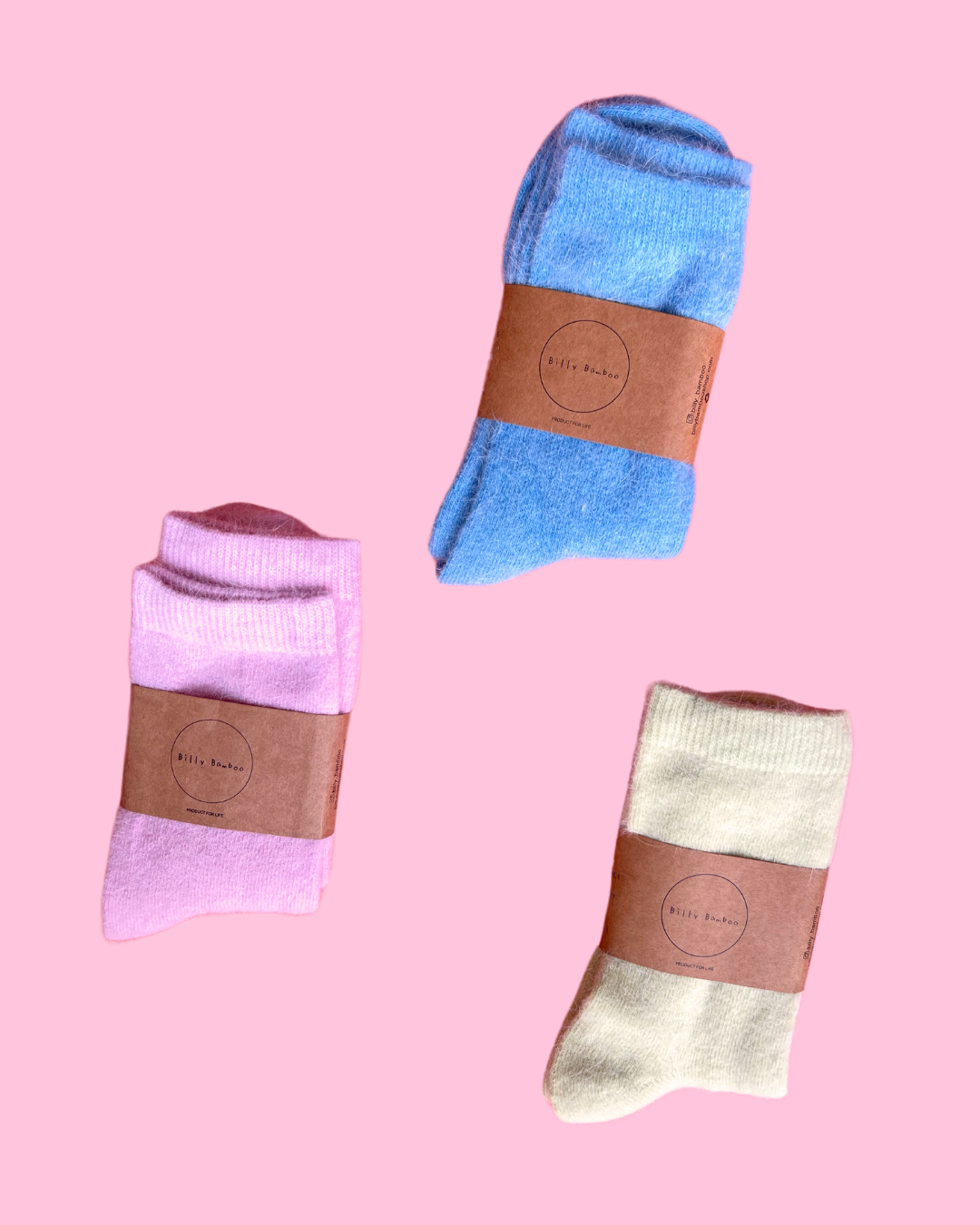 Pastel Fluffy Angora Socks