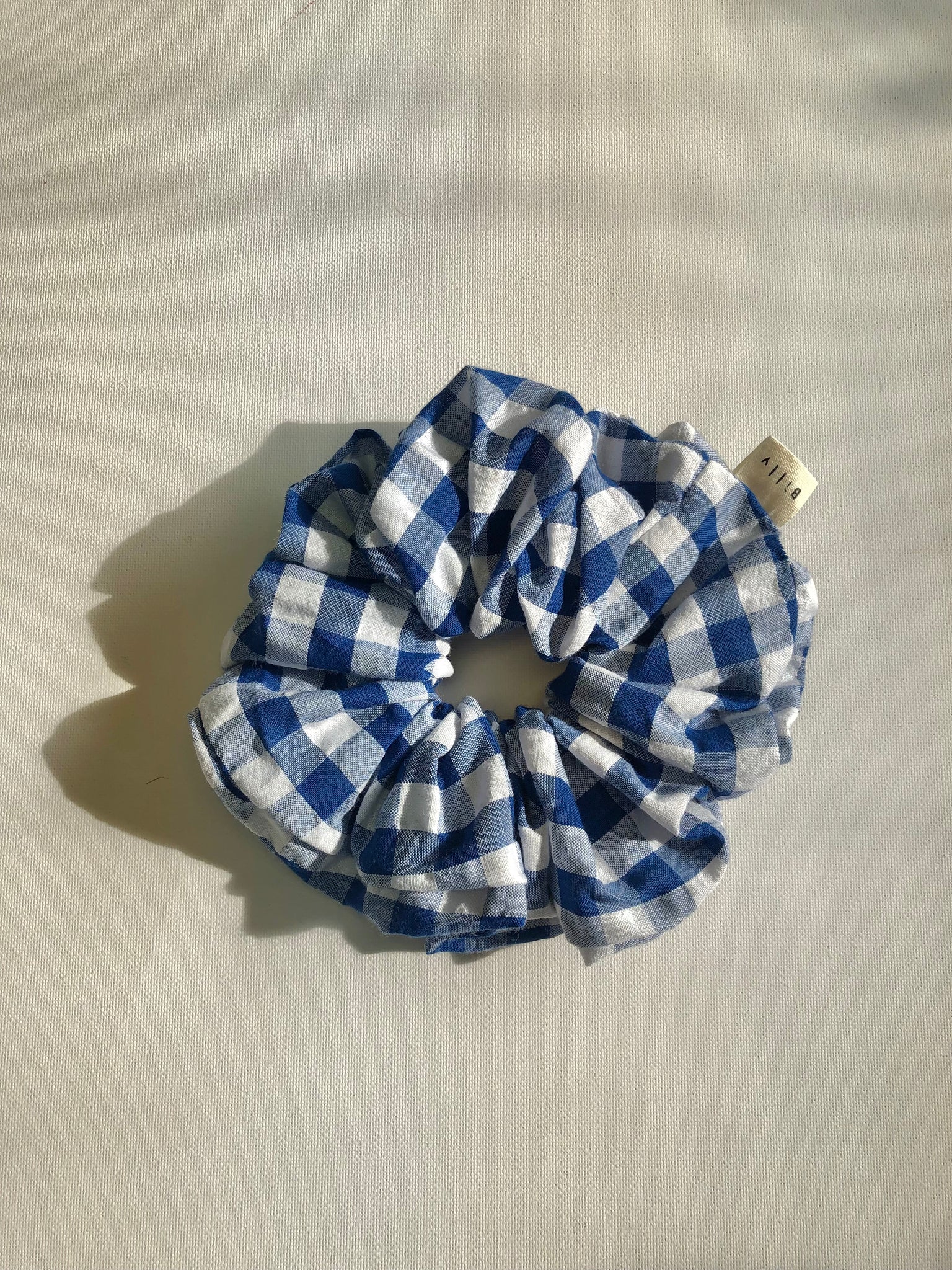 Gingham Cotton Scrunchie