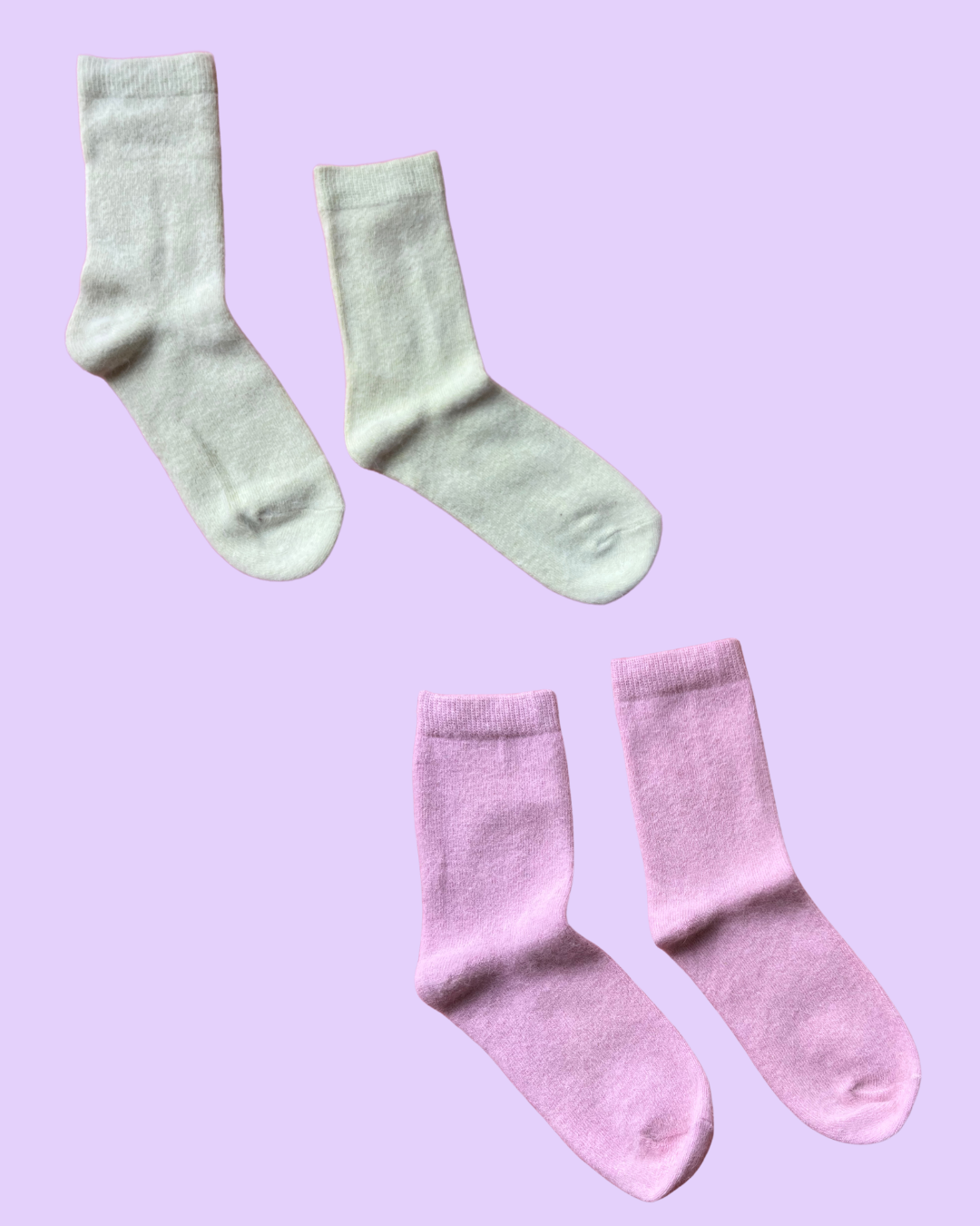 Pastel Fluffy Angora Socks