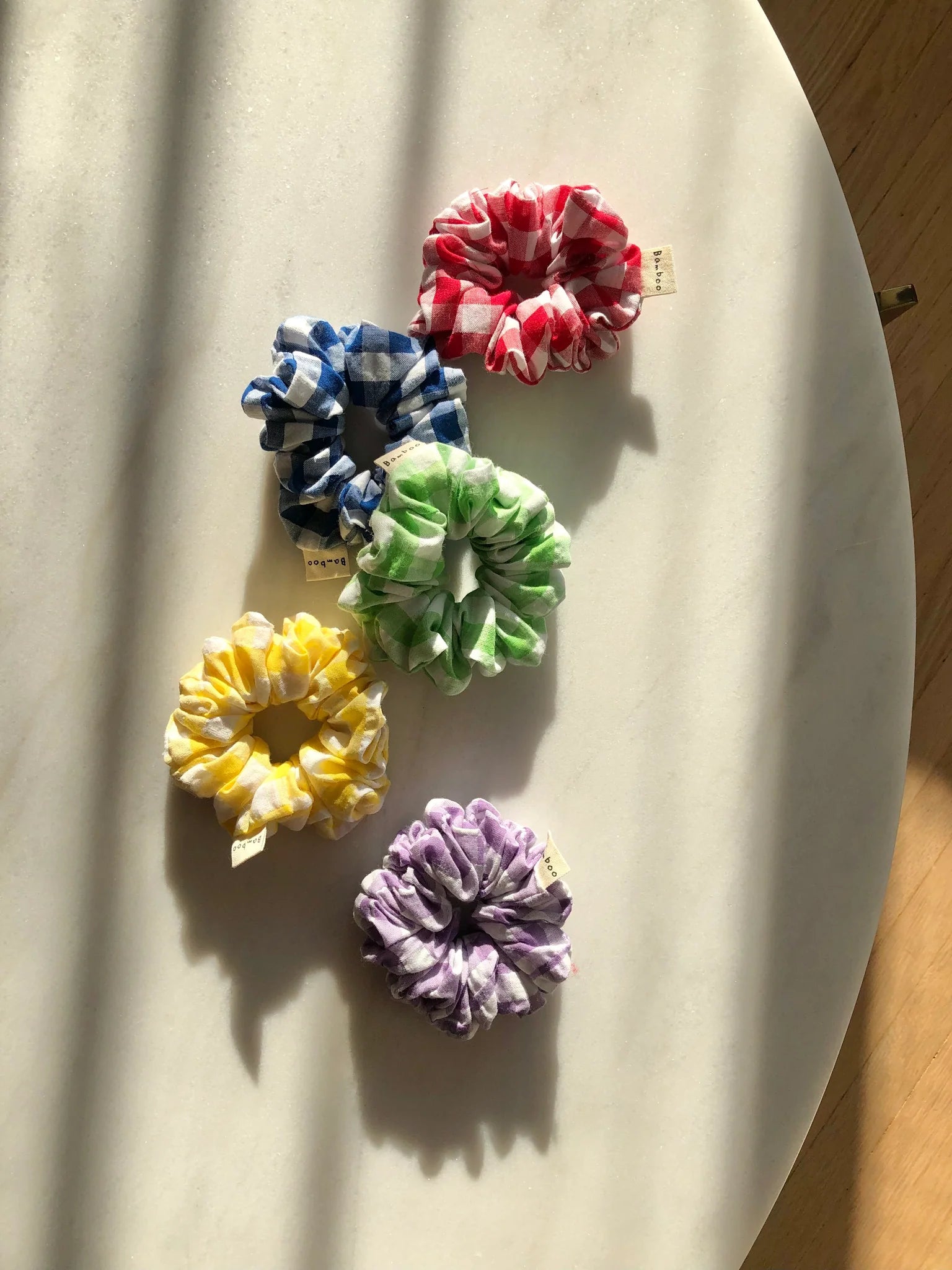 Gingham Cotton Scrunchie