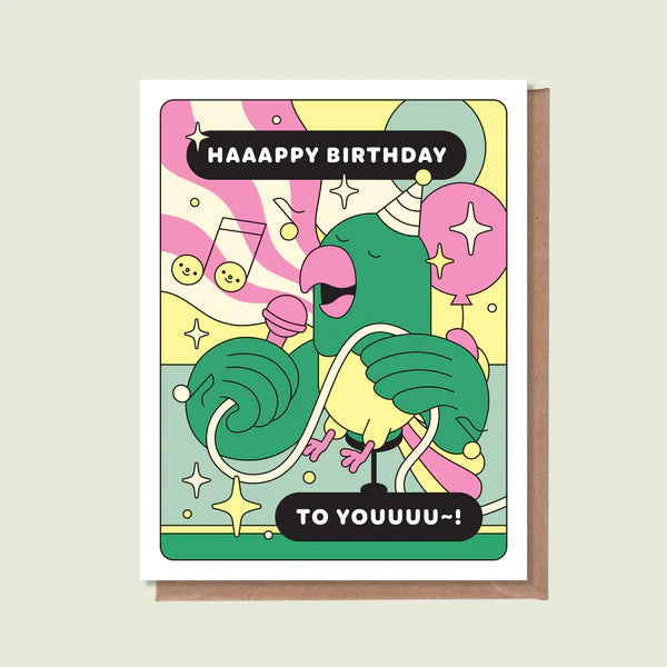 Parrot Birthday Card