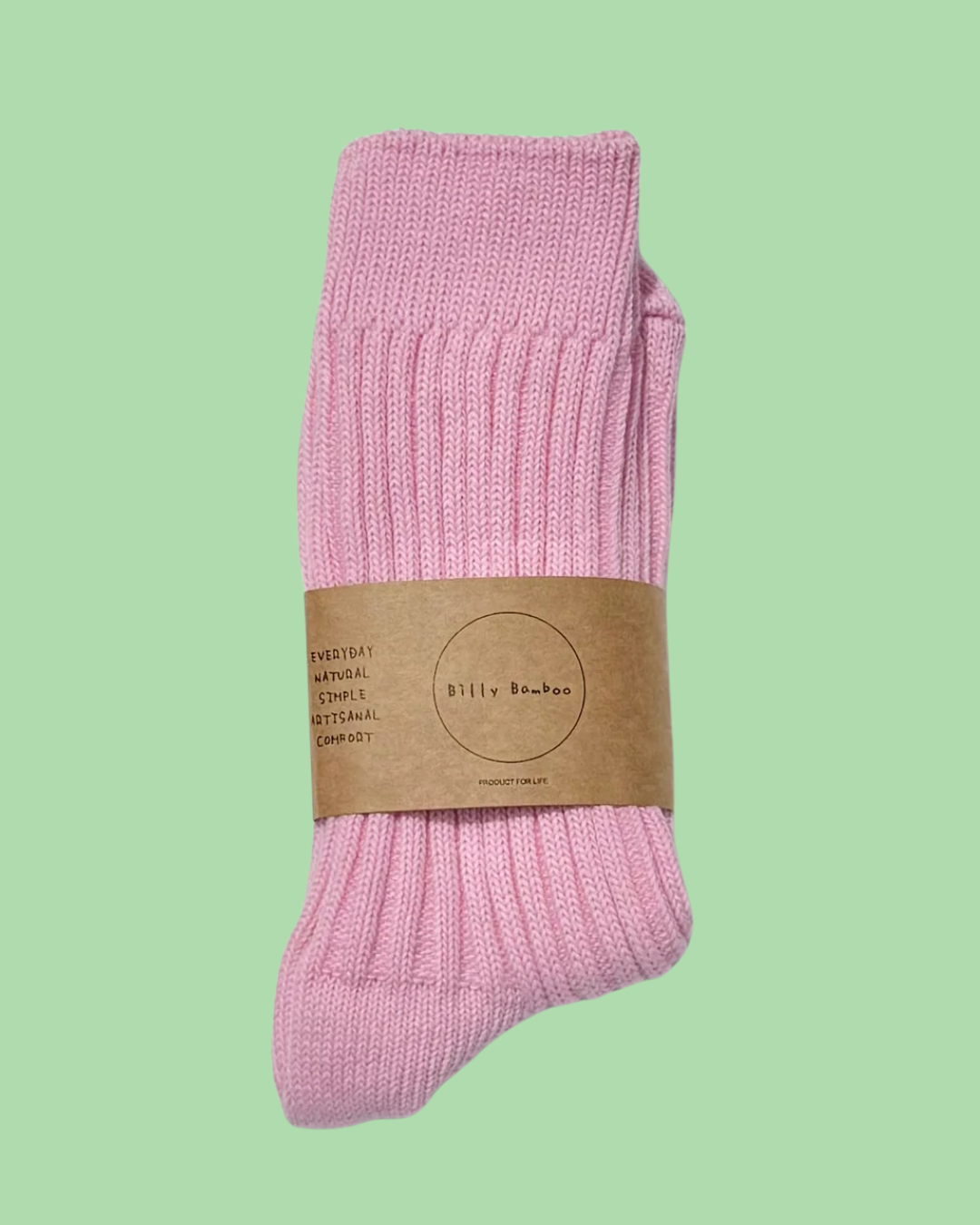 Ribbed Cotton High Socks