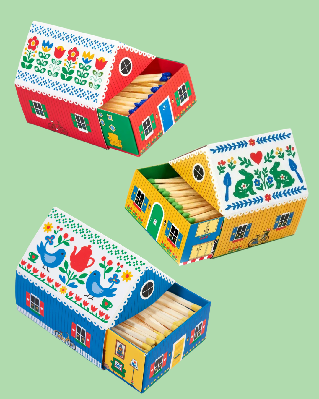 Cute Cottage Matchboxes