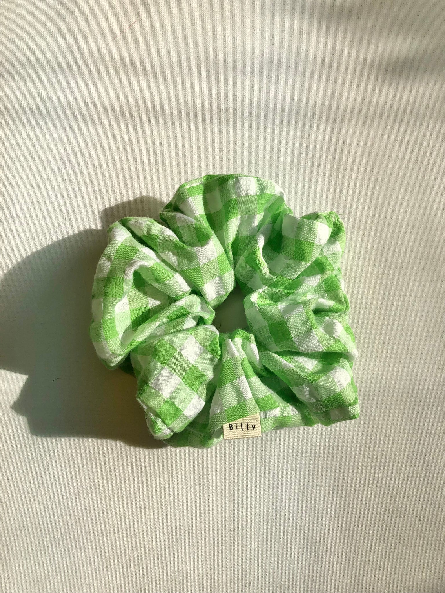 Gingham Cotton Scrunchie