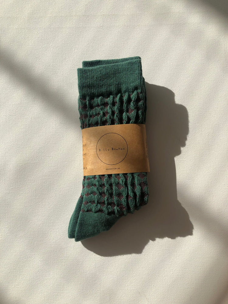 
            
                Load image into Gallery viewer, Gingham Waffle Socks
            
        