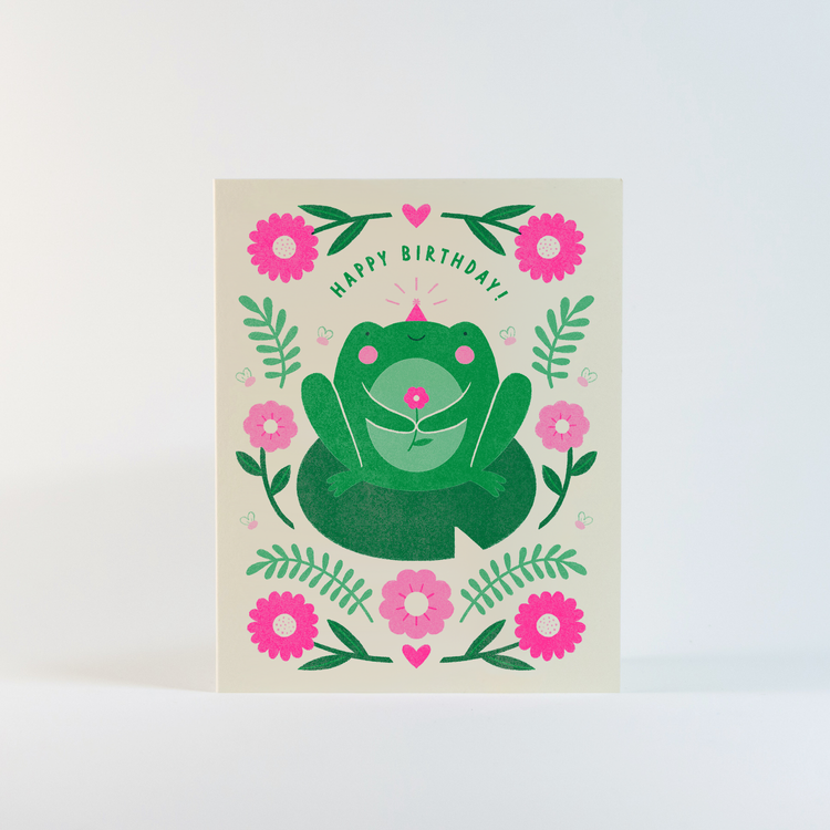 Happy Birthday Frog Greeting Card