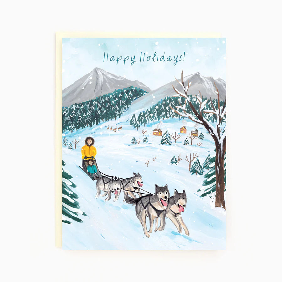 
            
                Load image into Gallery viewer, Dog Sledding Holiday Card
            
        