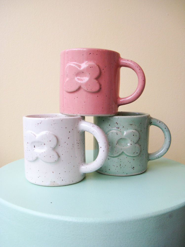 Flower Stamped Mugs