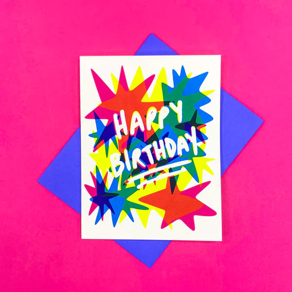 Happy Birthday Starburst Card