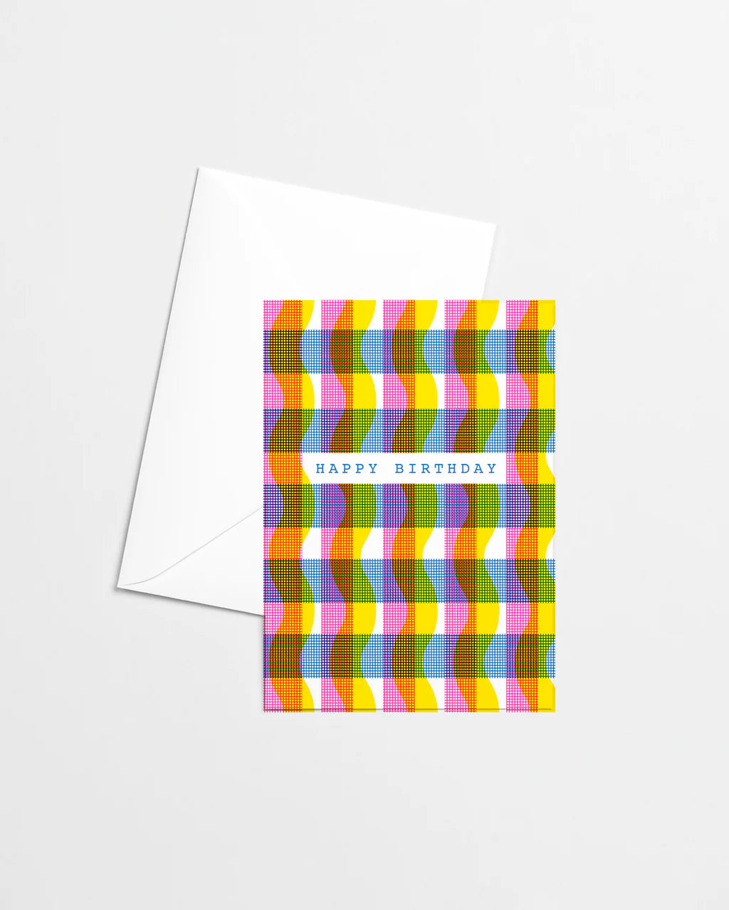 Yellow Gingham Birthday Card