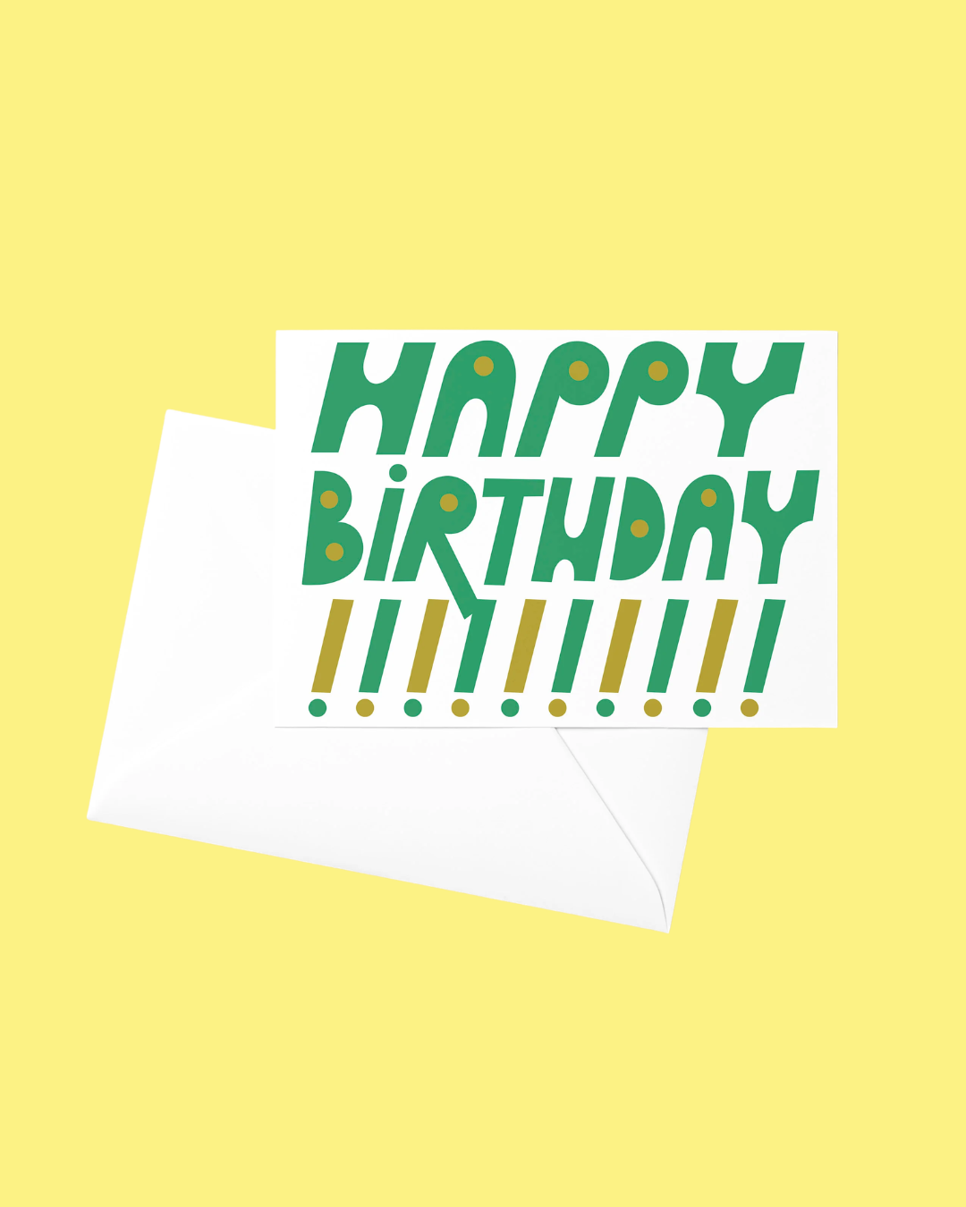 Happy Birthday Exclaim Risograph Card