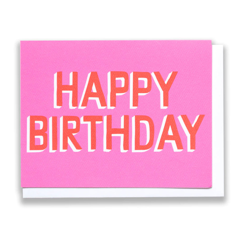 Pink and Red Birthday Card