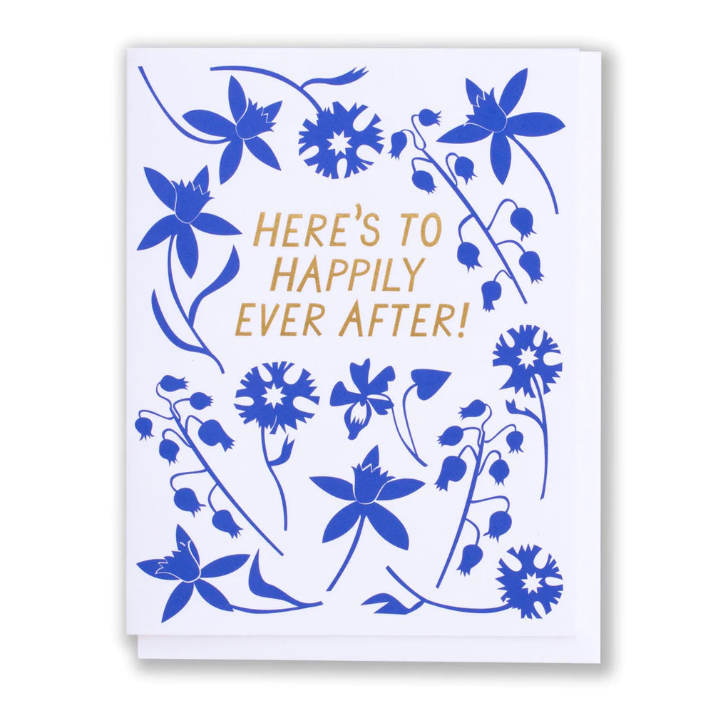 Happily Ever After Foil and Floral Card