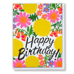 Jazzy Flowers Birthday Card