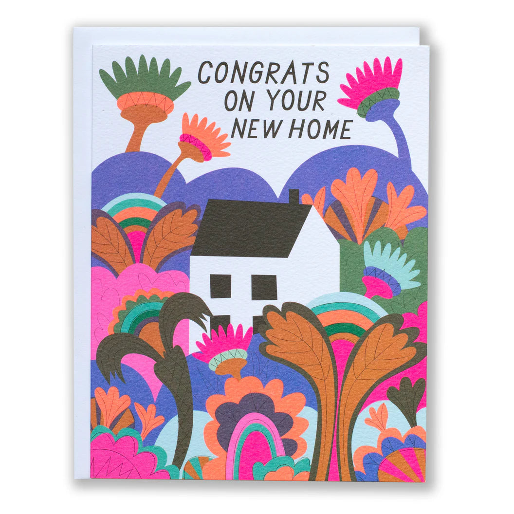 Psychedelic Garden New Home Card