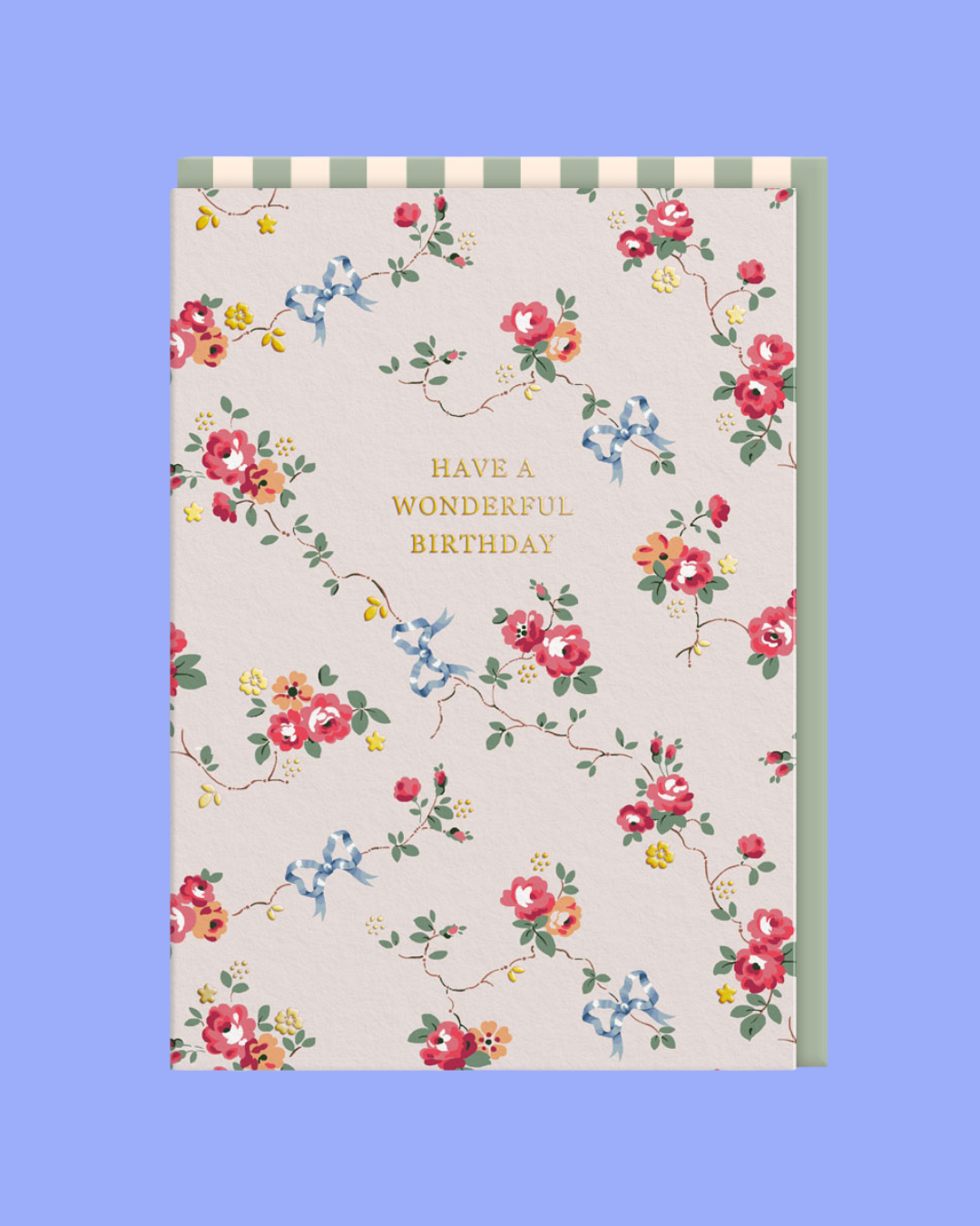 Bows and Roses Birthday Card