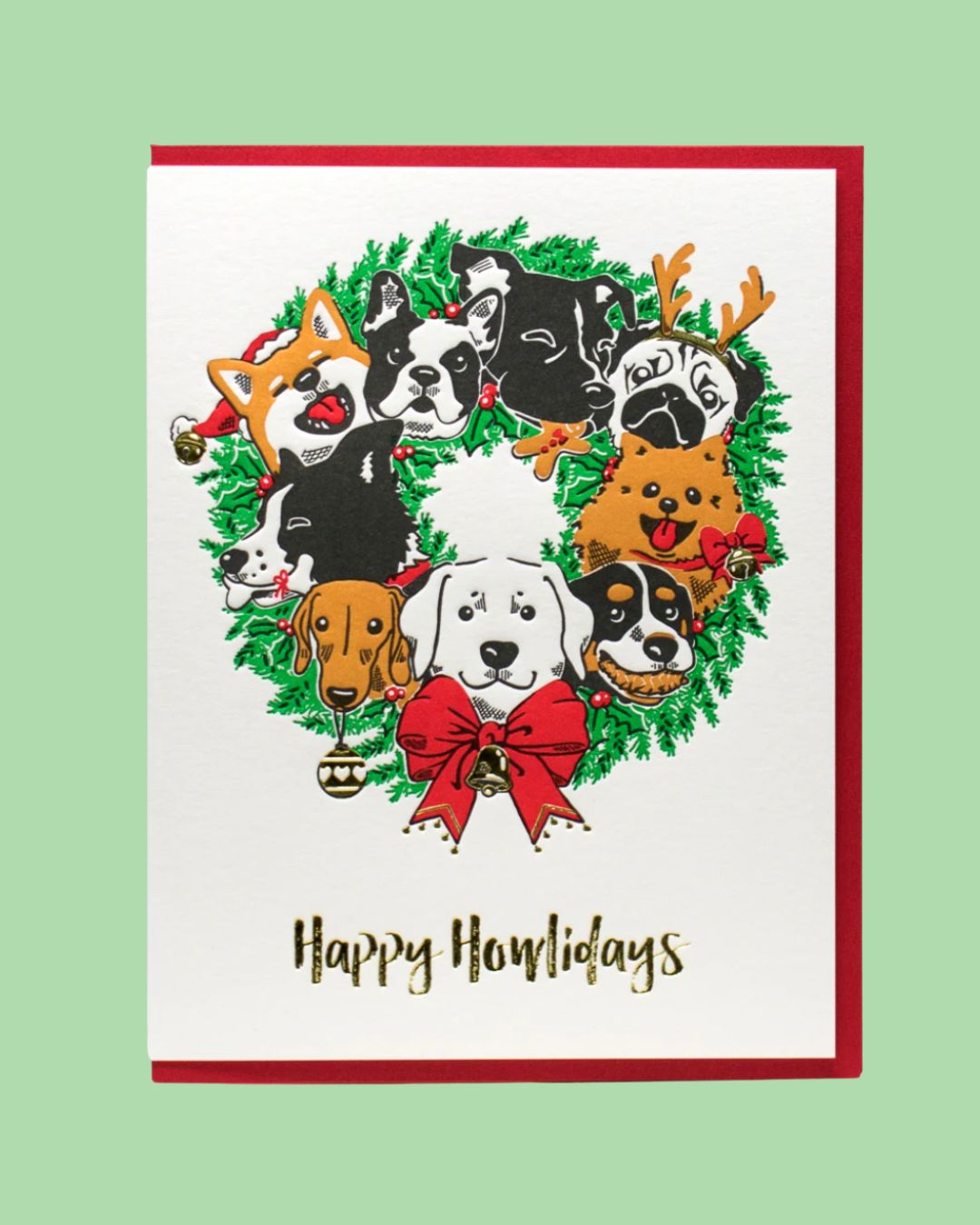 Happy Howlidays Dog Card