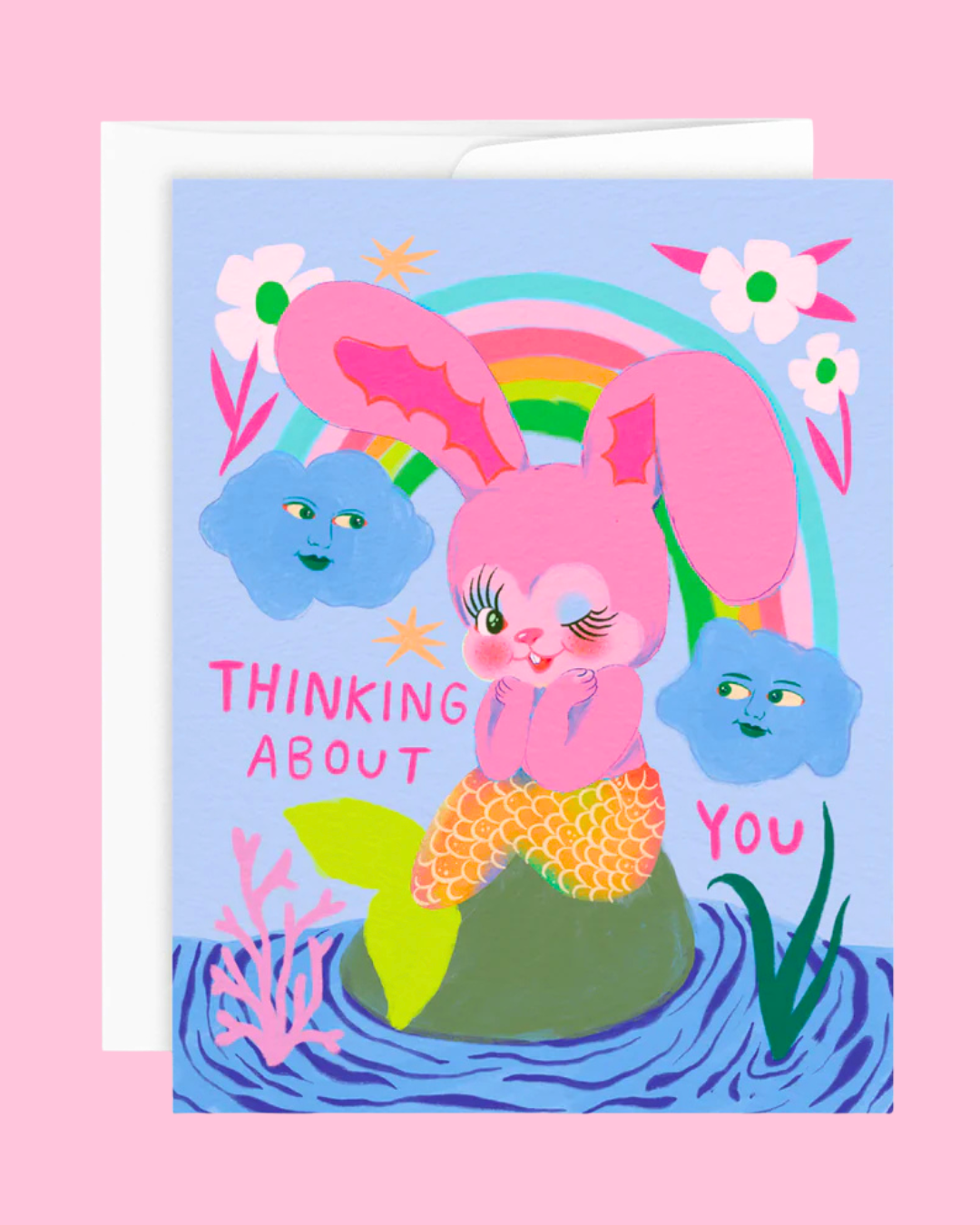 Bunny Mermaid Card