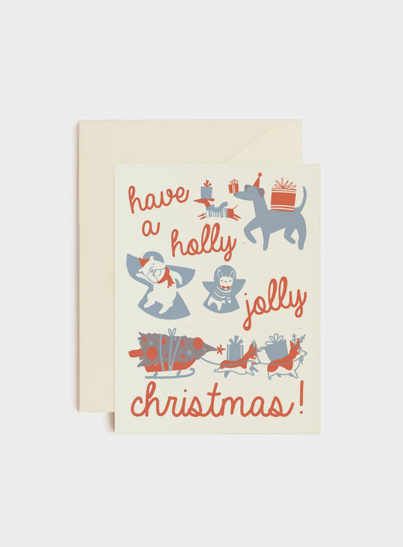 Holly Jolly Dog Card