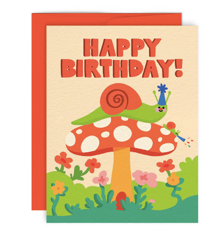 Snail Party Greeting Card