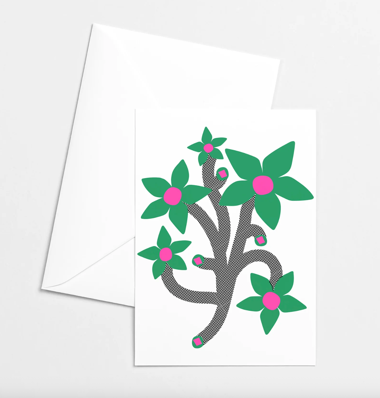 Green Flower Card