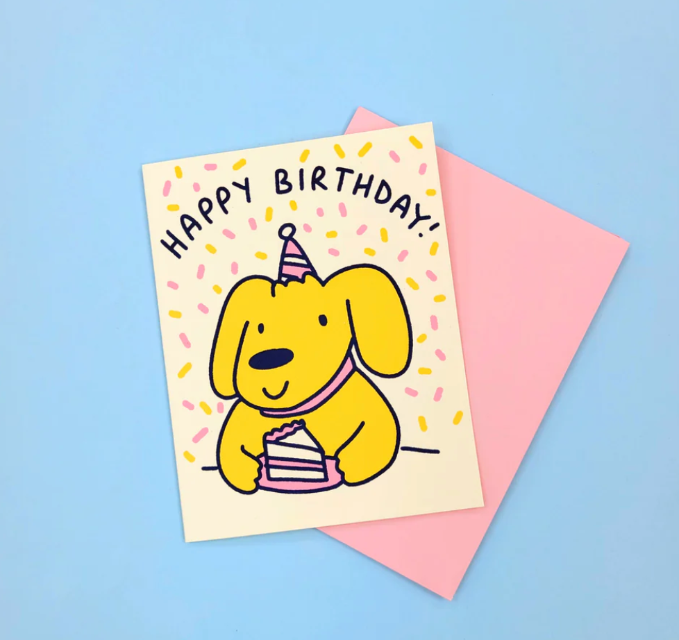 Cake Time Party Dog Card