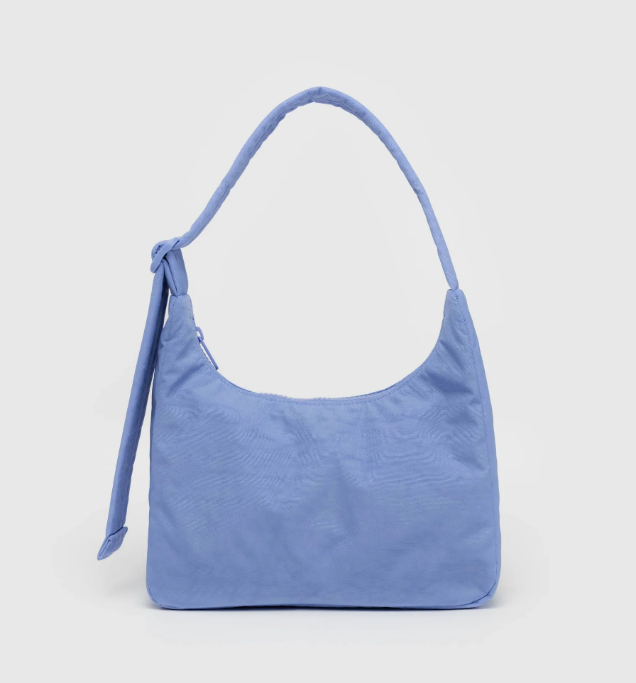 Cornflower Blue Mini Nylon Shoulder Bag