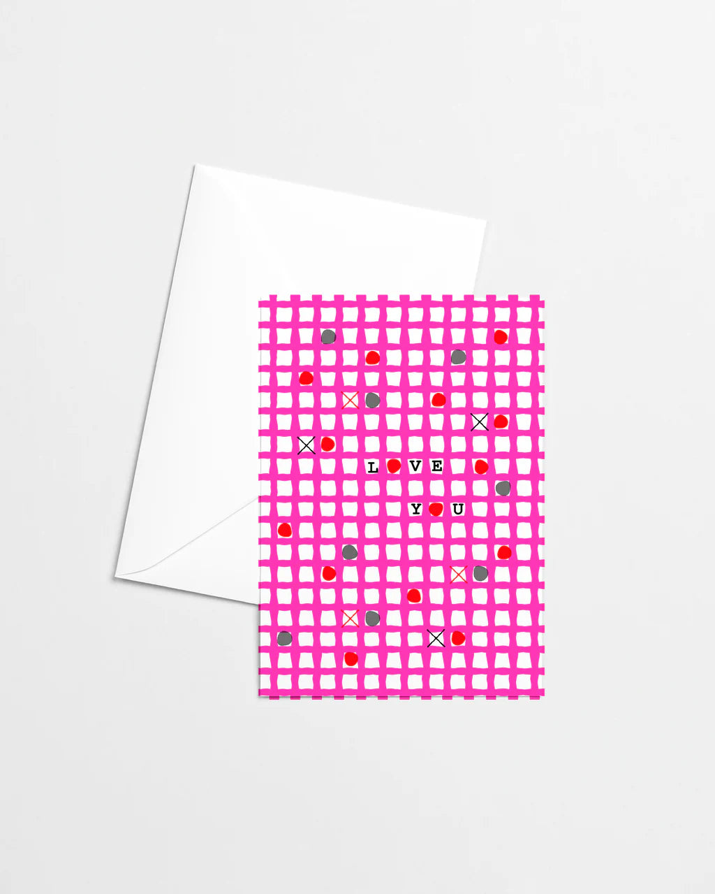 Love You Gingham Card