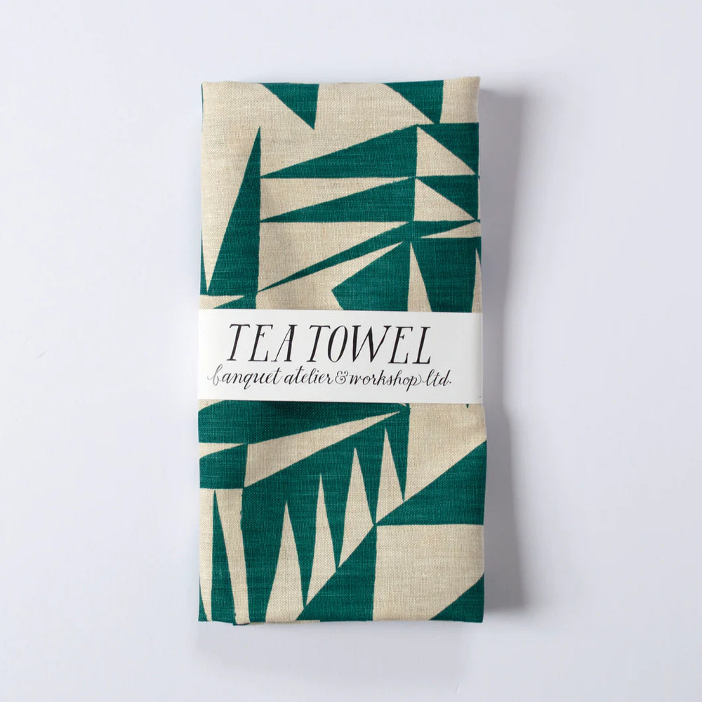 Triangles Linen Tea Towel