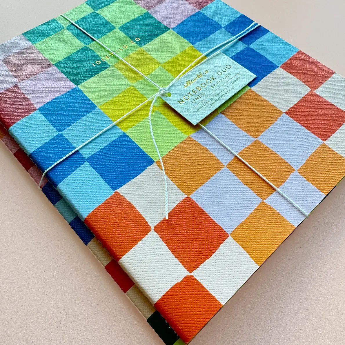 Rainbow Check Notebook Set