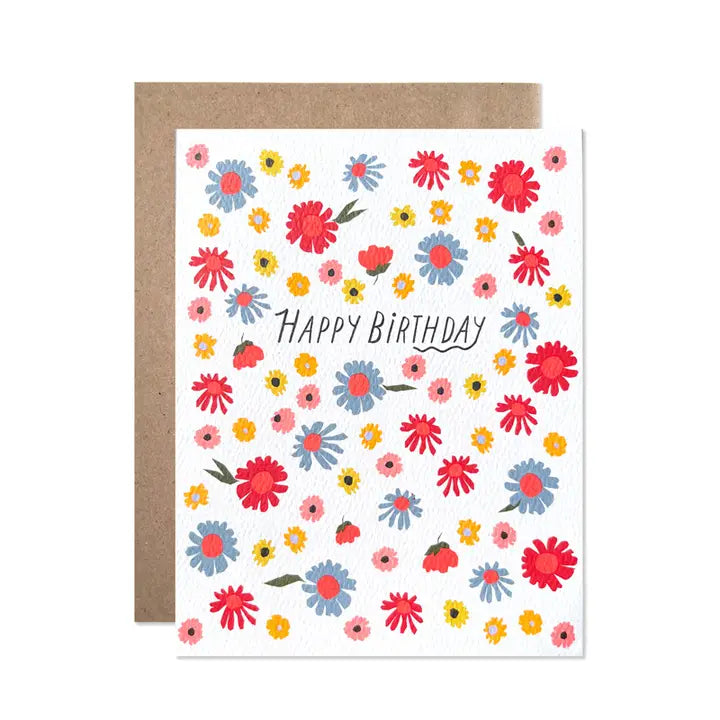 Happy Birthday Carla Florals Card