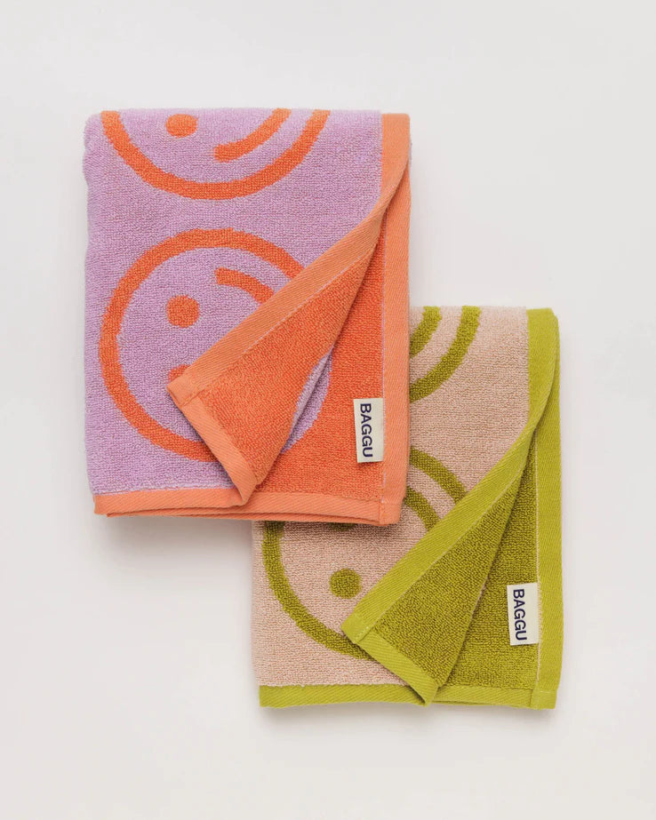 Smiley Face Hand Towel Set