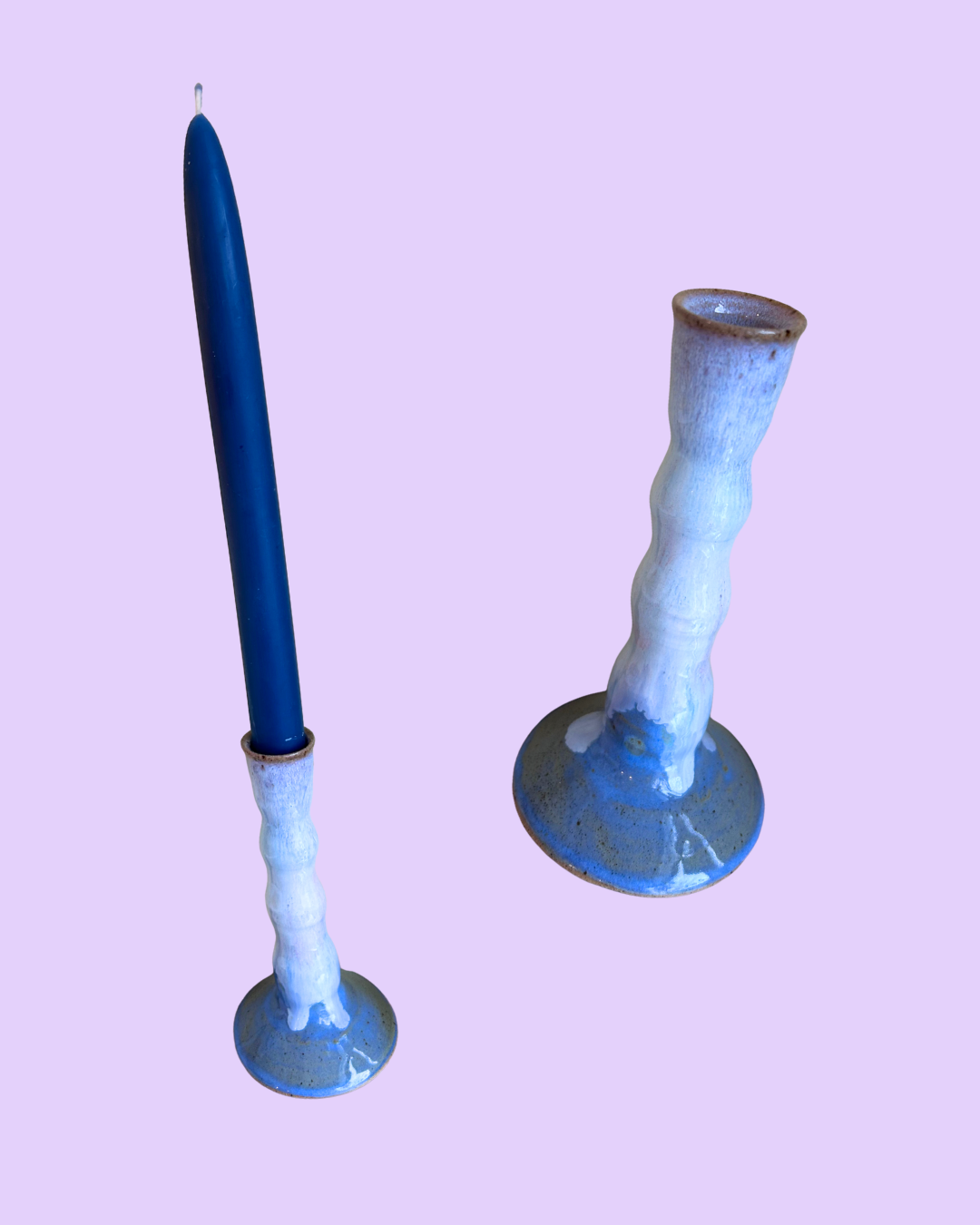 Standing Candle Holder Drip Glaze