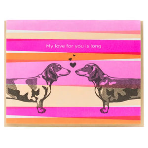 Weiner Dog Love Card