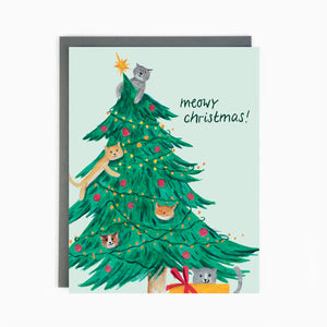 
            
                Load image into Gallery viewer, Cats in the Christmas Tree Card
            
        